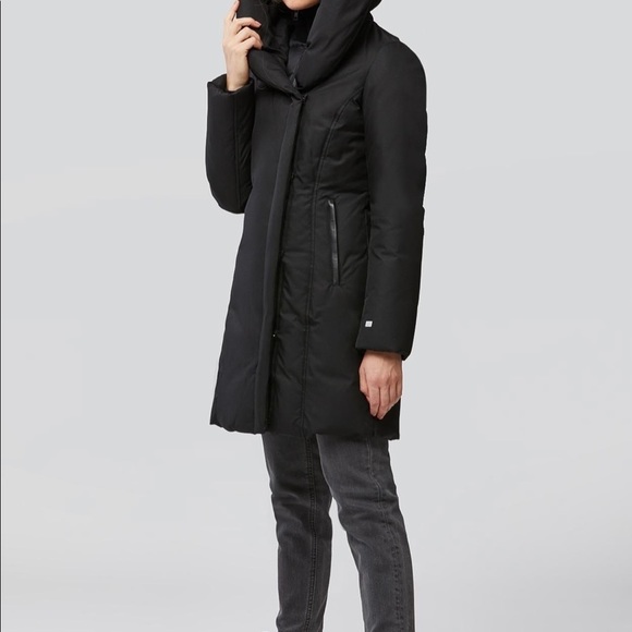 Soia & Kyo Jackets & Blazers - Soia & KYO CAMIELA Slim Fit Brushed Down Coat With Leather Trim